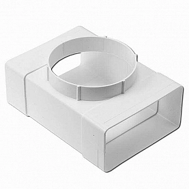 Тройник ERA 612ТФ10П D100 мм плоский с выходом на фитинг 60*120 мм