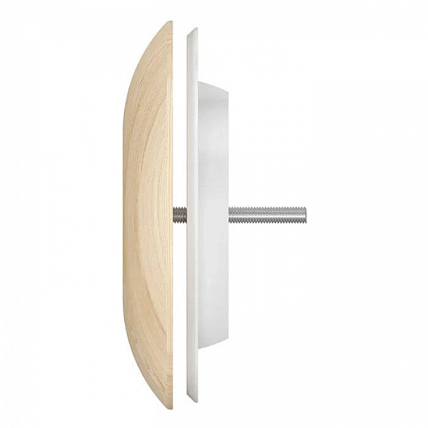 Анемостат ЭРА 12.5DW с металлическим фланцем и деревянным обтекателем 125 мм сосна