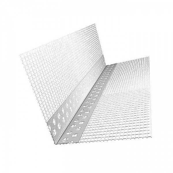 Уголок алюминиевый перфорированный Profigips с сеткой 0.23-0.24 мм 70*70 мм 19*19*3000 мм