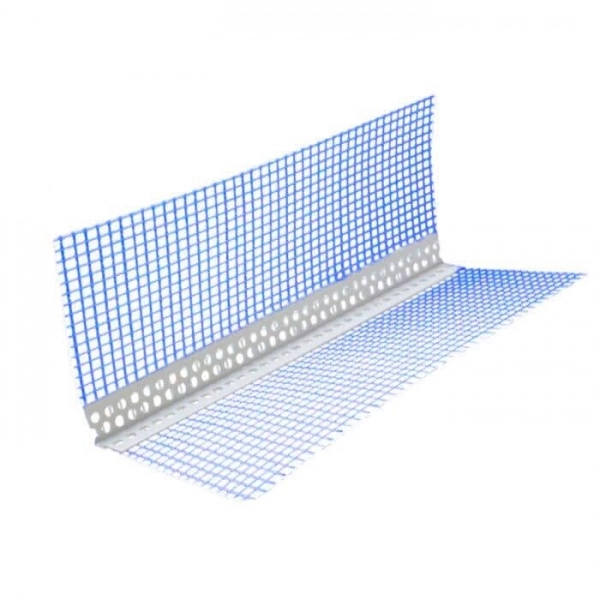 Профиль угловой с сеткой ПВХ ПланМеталл 125*125*3000 мм