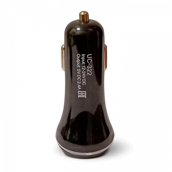 Автомобильное зарядное устройство AVS UC-322 2 USB черный