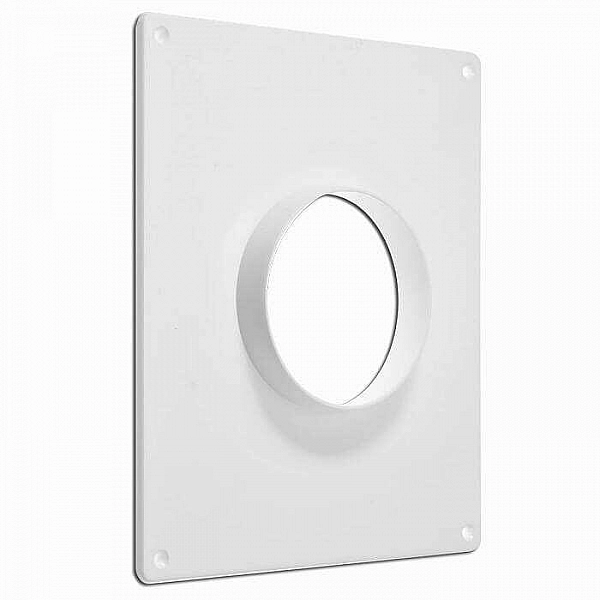 Площадка торцевая ERA 100ПТП 180*250 мм с фланцем D100 мм пластиковая