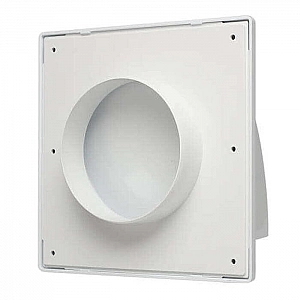 Вентиляционная решетка Storm KF-1717-F125W 170*170 мм фасадная с обратным клапаном и фланцем 125 мм белый. Изображение - 1