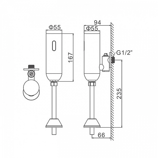 Кран для писсуара Ledeme LH506-1 сенсорный