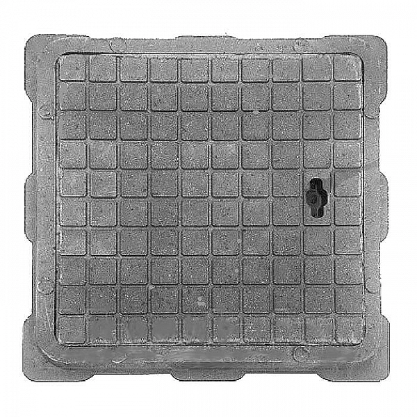 Люк Standartpark 3522551 460*460*53 мм садовый квадратный малый серый