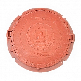 Люк легкий садовый Сандкор 15 кН полимер красный