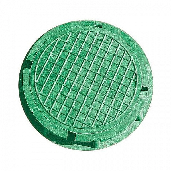 Люк Standartpark Л9 352252 450*60 мм полимерно-композитный садовый круглый малый зеленый