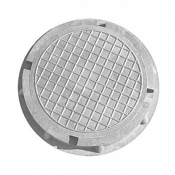 Люк Standartpark Л9 450*60 мм полимерно-композитный садовый круглый малый серый