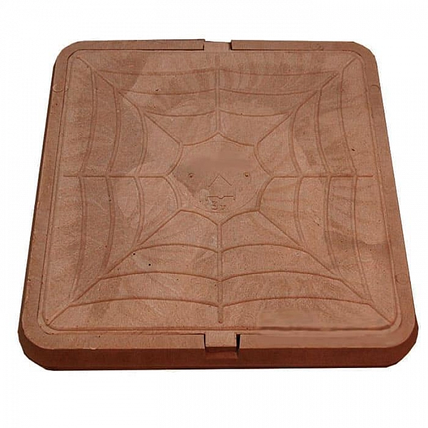 Люк Standartpark 3548714 665*665*60 мм полимерно-композитный квадратный коричневый