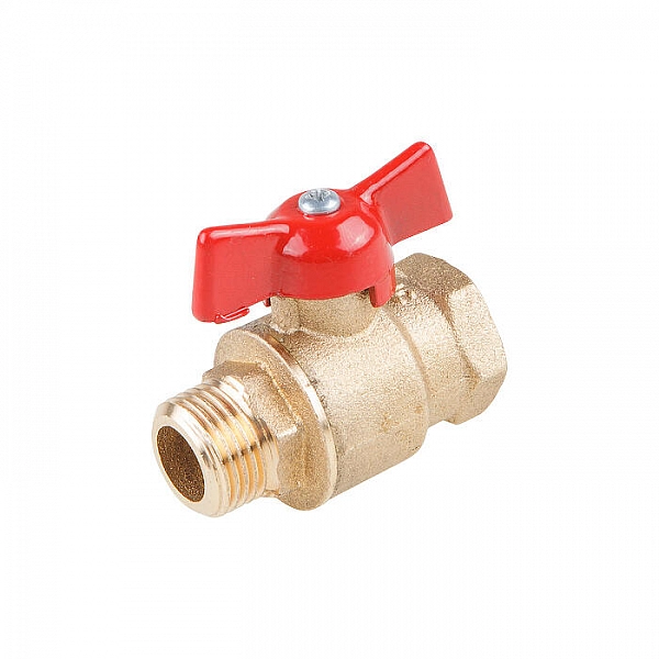 Кран шаровой Цветлит DN15 PN1.6МПа (вода) 11Б27П5 м-ц бабочка полнопроходной ЦРБ0033