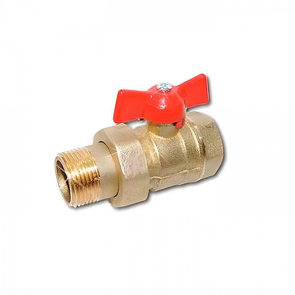 Кран шаровой Цветлит DN15 PN1.6МПа со сгоном (вода) 11Б27П9