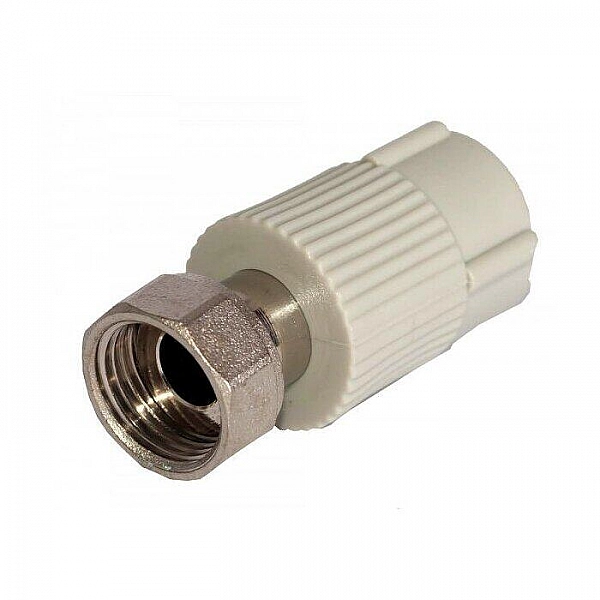 Муфта PP-R комбинированная с накидной гайкой Valfex Дн 20*1/2