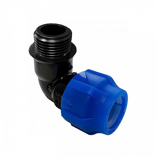 Отвод ПНД Valfex 1210012425034 компрессионный с наружной резьбой 25*3/4