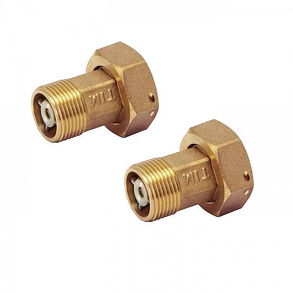 Присоединительный комплект для счетчиков TIM HS032A 3/4*1/2 с обратным клапаном