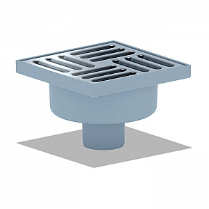 Душевой трап Анипласт TA5212  нерегулируемый 50 мм вертикальный с нержавеющей решеткой 15*15 см