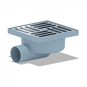 Душевой трап Анипласт TQ5112 нерегулируемый 50 мм горизонтальный с нержавеющей решеткой 15*15 см