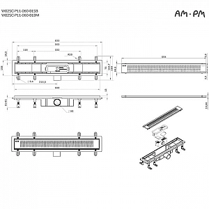 Душевой трап AM.PM Prime Flow W02SC-P11-060-01SB. Изображение - 10