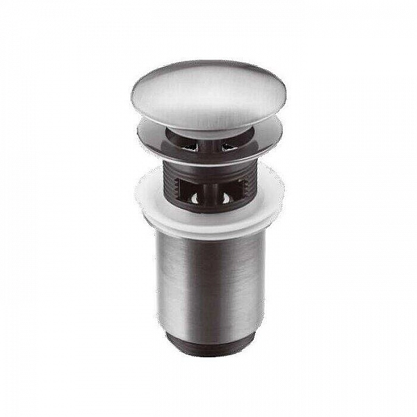 Донный клапан Ganzer F-02G с переливом большая крышка сатин