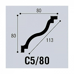Плинтус потолочный Bello-Deco C 5/80 80*80 мм. Изображение - 1
