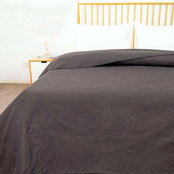 Покрывало Matex Decorative Cover Leafs 63-681 темно-серый 200*220 см