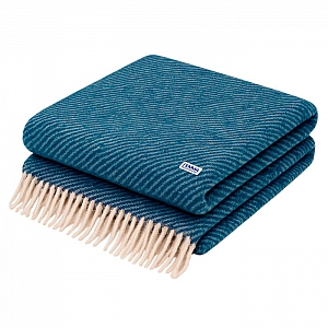 Плед Monogramma Super Soft Naturef 120*160 см темно-синий с логотипом Гемма