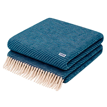 Плед Monogramma Super Soft Naturef 120*160 см темно-синий с логотипом Гемма