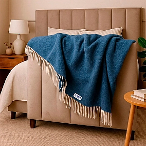 Плед Monogramma Super Soft Naturef 120*160 см темно-синий с логотипом Гемма. Изображение - 4