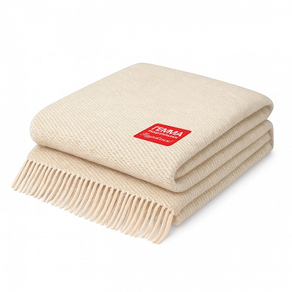 Плед Monogramma 120*160 см серый с логотипом Гемма