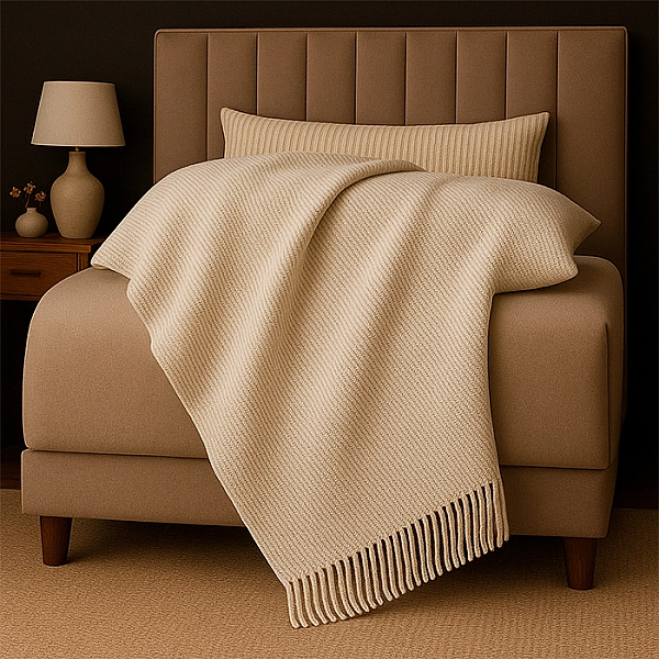 Плед Monogramma 120*160 см серый с логотипом Гемма