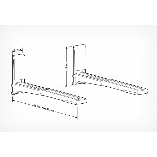 Кронштейн для крепления микроволновой печи Holder MWS-2003 черный