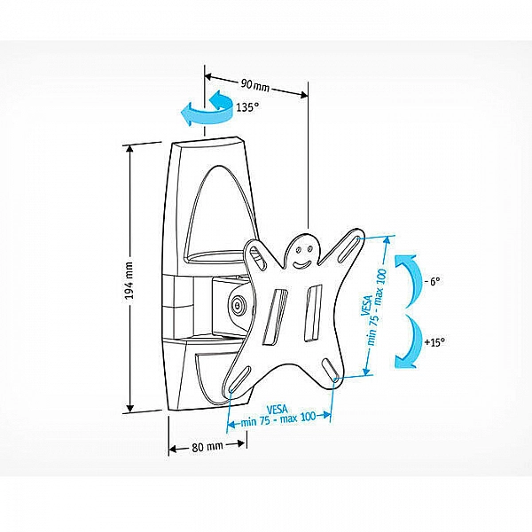 Кронштейн для телевизора Holder LCDS-5003 металл