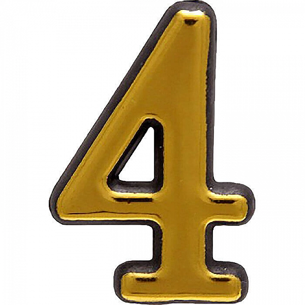 Цифра дверная 4 Аллюр 5094 золото
