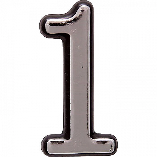 Цифра дверная 1 Аллюр 5089 хром