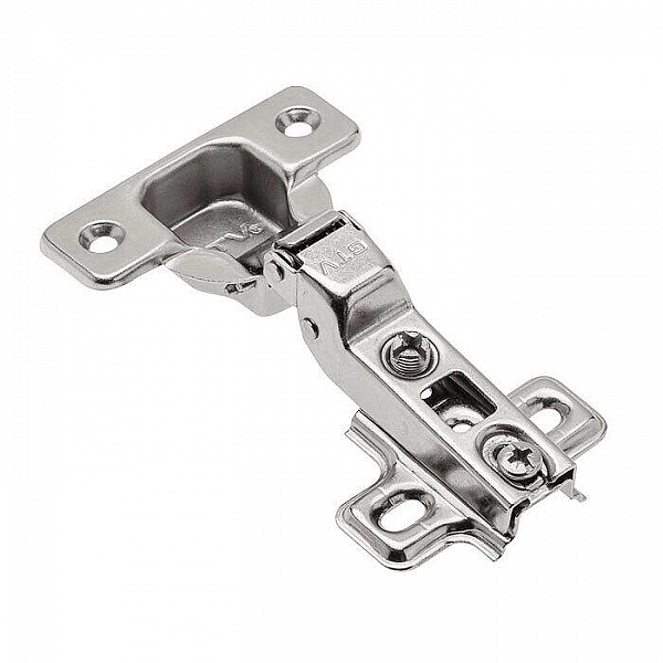 Петля полунакладная GTV ZP-BICN080BE с ответной планкой h=0 без еврошурупа