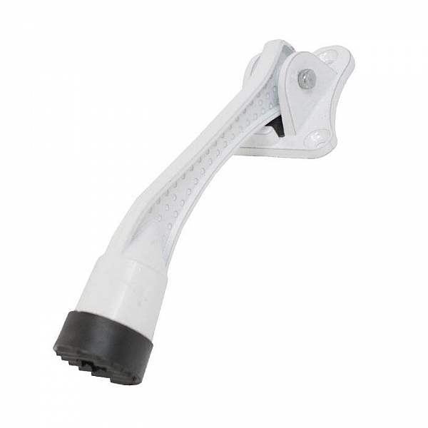 Фиксатор дверной Аллюр КН-130 РУ козья ножка RAL9016 белый