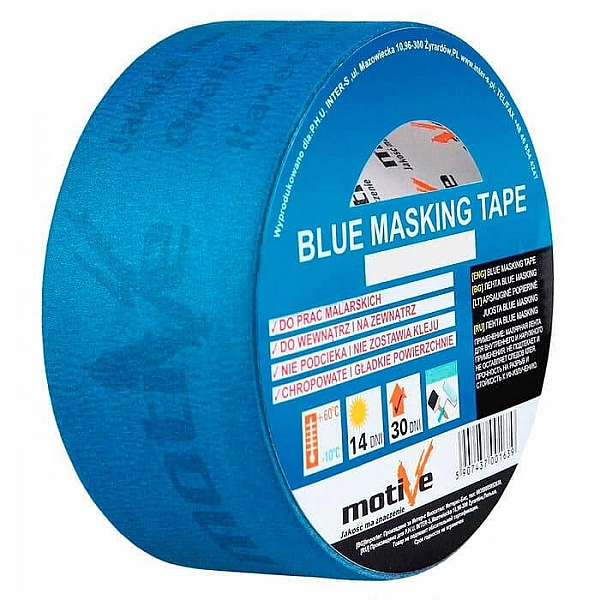 Лента малярная MotiVe Проф 020311 18 мм*50 м голубая