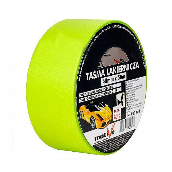 Лента малярная MotiVe 020140 термостойкая 25 мм*50 м