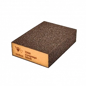 Губка абразивная Sia Standart Medium P60 7991 siasponge block 0070.1254.03 CA 4-сторонняя мягкая оранжевая