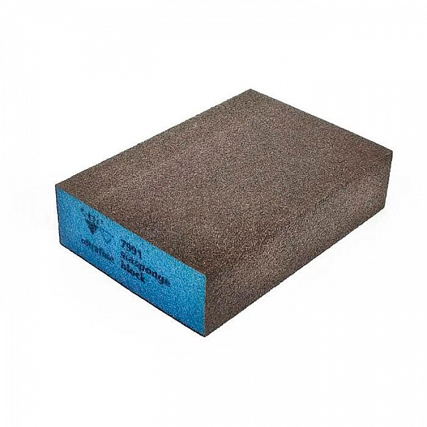 Губка абразивная Sia Standart Ultrafine P240 7991 siasponge block 0070.1260.03 CA 4-сторонняя мягкая синяя