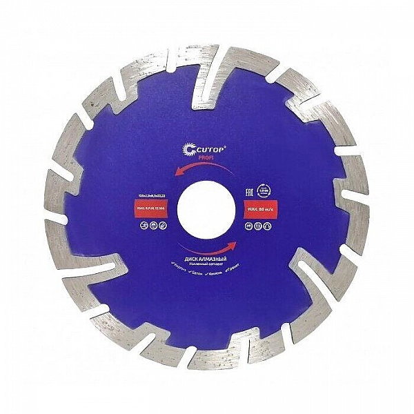 Диск алмазный Cutop Profi 66-23030 230*3.0*8.3*22.23 мм отрезной сегментный усиленный