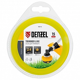 Леска для триммера Denzel 96112 Flex Сord звезда 2.4 мм*15 м