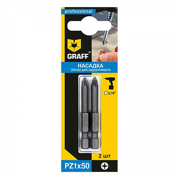 Бита Graff 310150 PZ 1*50 мм 2 шт