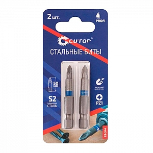 Набор Cutop Profi 83-344 PZ 1*50 мм стальных бит 2 шт