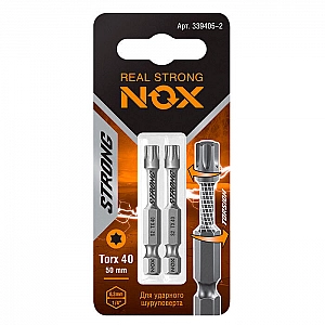 Бита Nox Strong torsion 339405-2 E 6.3 tx-40-50 2 шт