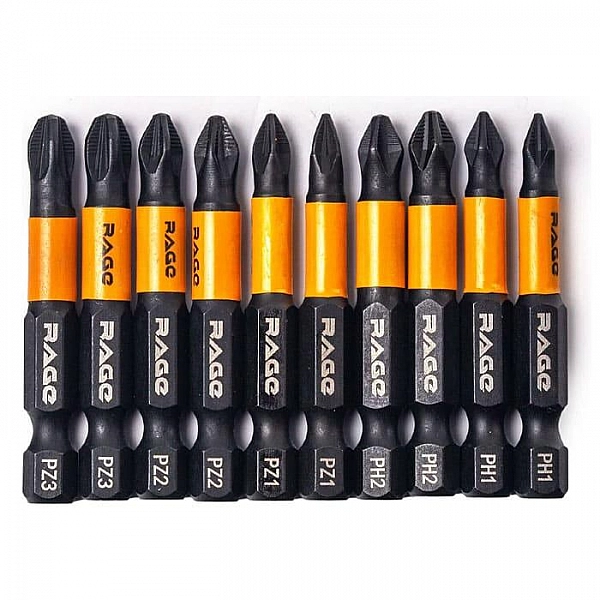 Набор бит магнитных Vira 554191 RAGE by 5 наконечников 10 шт