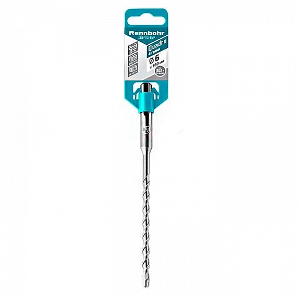Бур Rennbohr Quadro 510616 SDS+ 4 грани 6*160 мм