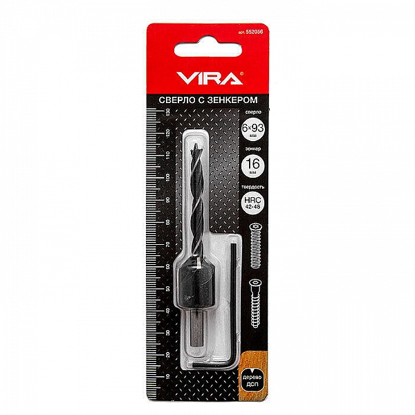 Сверло с зенкером Vira 552056 6 мм