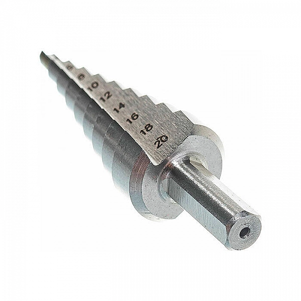 Сверло ступенчатое Vira Rage 551420 с трехгранным хвостовком 4-20 мм
