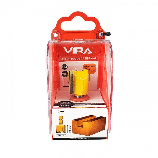 Фреза пазовая прямая Vira L553301 18*19 мм