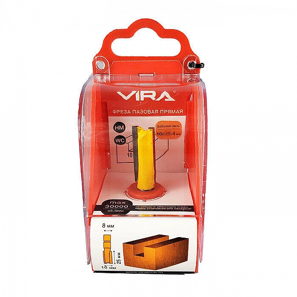Фреза пазовая прямая Vira L553300 10*25 мм